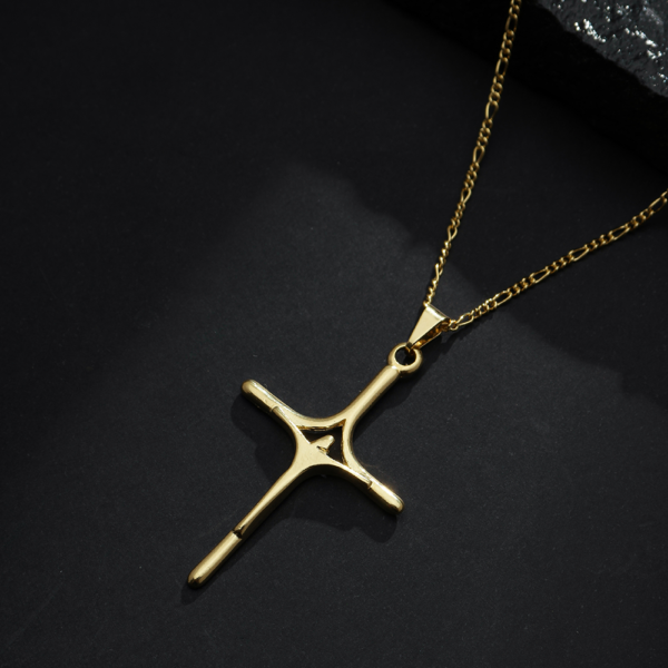 Pingente Dourado Crucifixo - Image 3